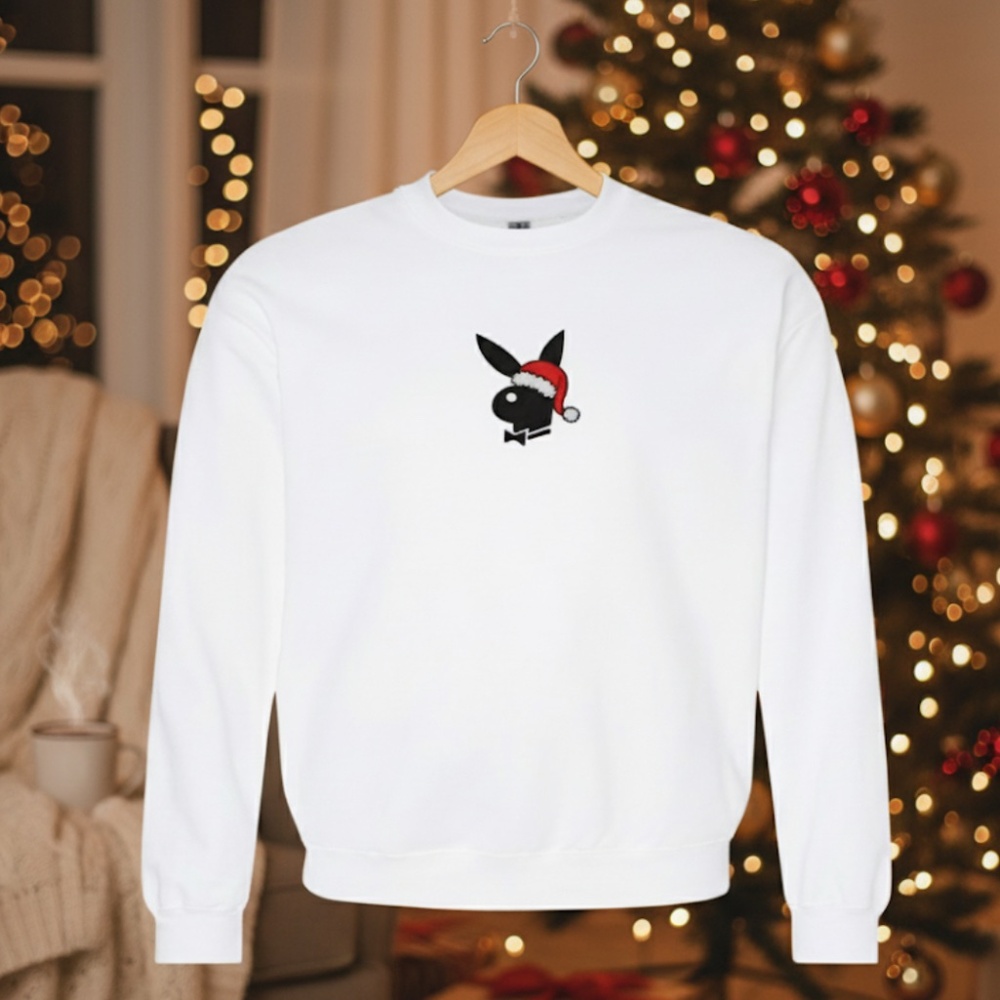 Christmas Playboy embroidered sweater